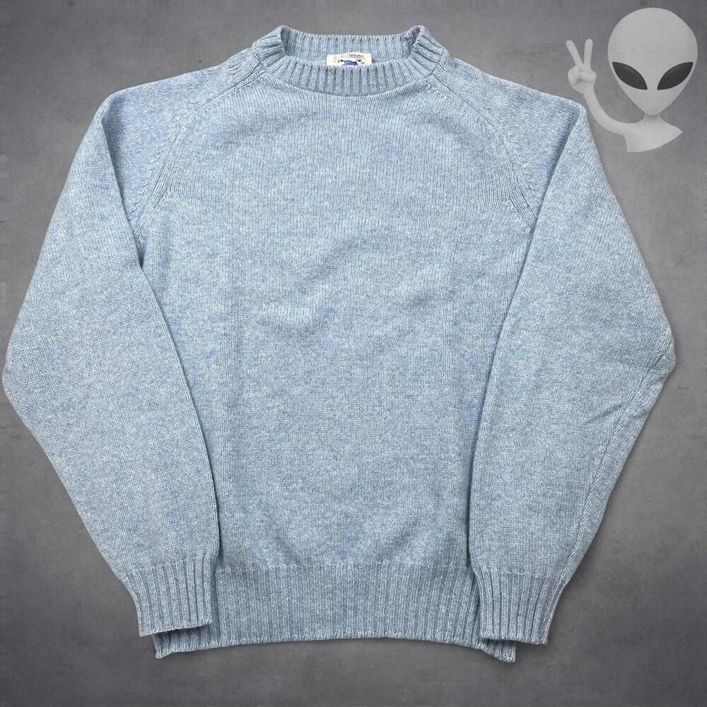 Vintage 80s JCPenney The Fox Wool Blend Shaggy Knit Sweater Crewneck Mens XL